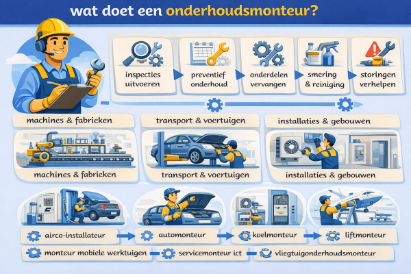 Alles over het beroep onderhoudsmonteur Wat doet een onderhoudsmonteur